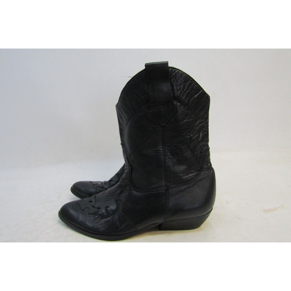 Bootalinos Womens Size 8.5 M Black Leather Western Boots